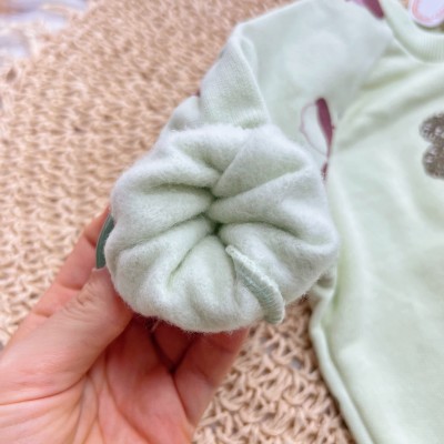  Conj. Casaco de Moletom Nóz Bebê e Calça Legging - Verde e Marrom